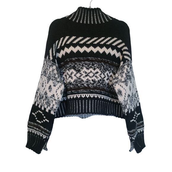 NYMANE NADIA SWEATER BLACK/CREAM KNIT Size Small - Picture 6 of 9